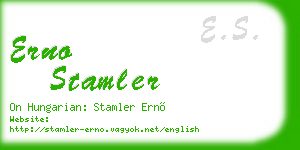 erno stamler business card